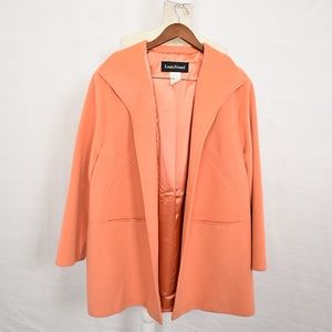 Louis Feraud Lambswool Orange/Peach Overcoat